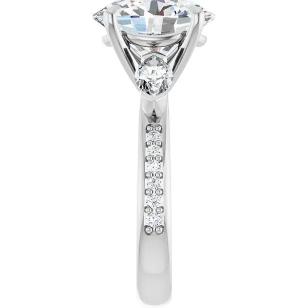 Claw-Prong Three-Stone Engagement Ring Image 4 Natale Jewelers Sewell, NJ