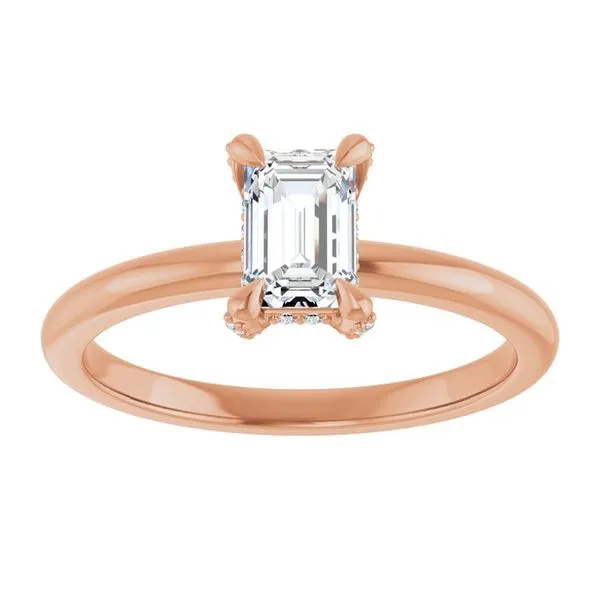 Claw-Prong Hidden Halo-Style Engagement Ring Image 3 Jimmy Smith Jewelers Decatur, AL