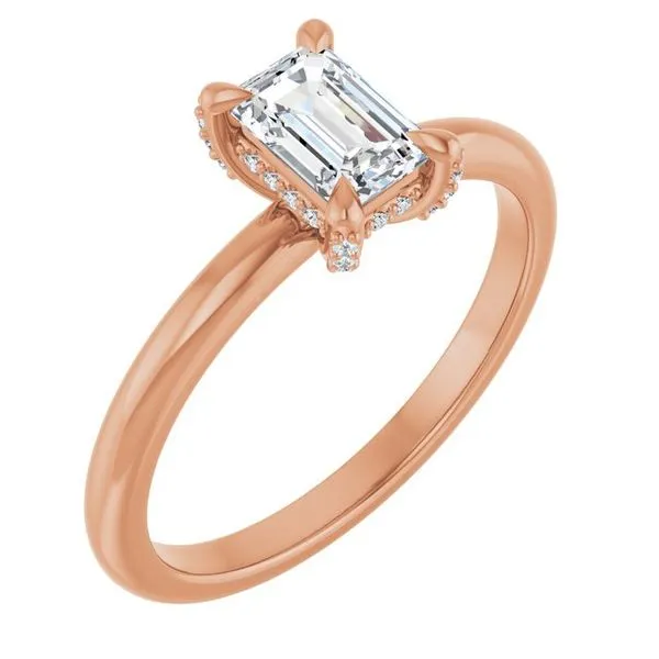 Claw-Prong Hidden Halo-Style Engagement Ring Paul James Jewelers Angels Camp, CA