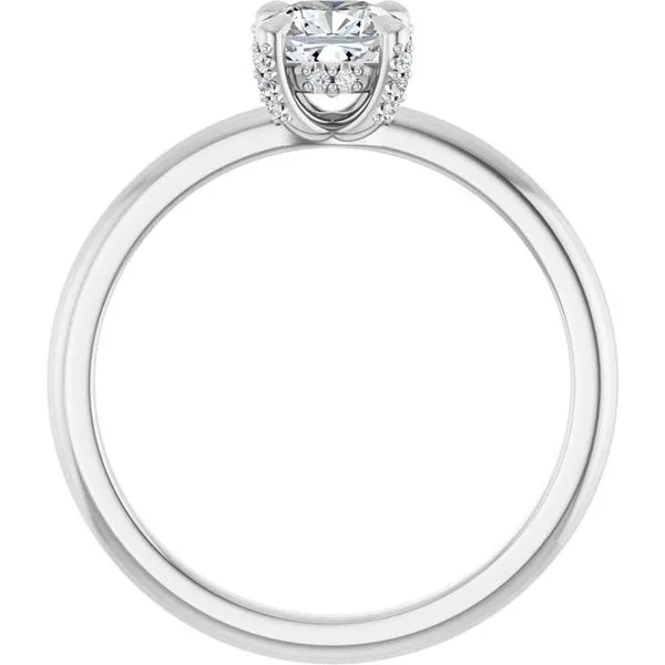 Claw-Prong Hidden Halo-Style Engagement Ring Image 2 J. West Jewelers Round Rock, TX