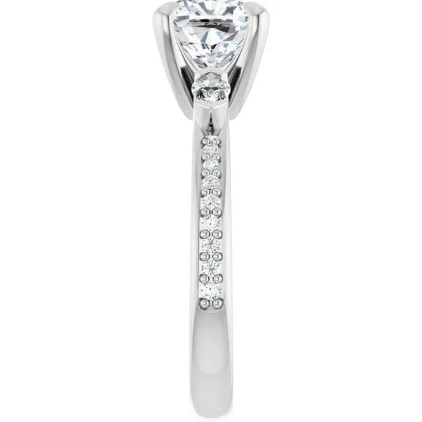 Claw-Prong Three-Stone Engagement Ring Image 4 Futer Bros Jewelers York, PA