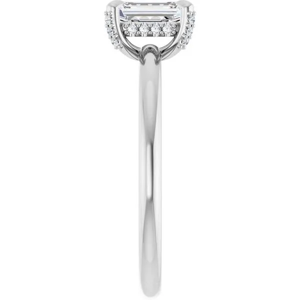 Claw-Prong Hidden Halo-Style Engagement Ring Image 4 J. West Jewelers Round Rock, TX