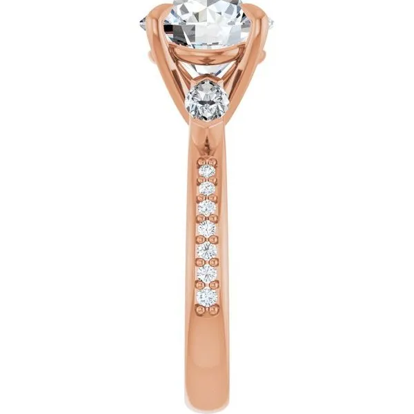 Claw-Prong Three-Stone Engagement Ring Image 4 Northwood Jewelers Northwood, OH