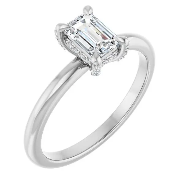 Claw-Prong Hidden Halo-Style Engagement Ring Raleigh Diamond Fine Jewelry Raleigh, NC