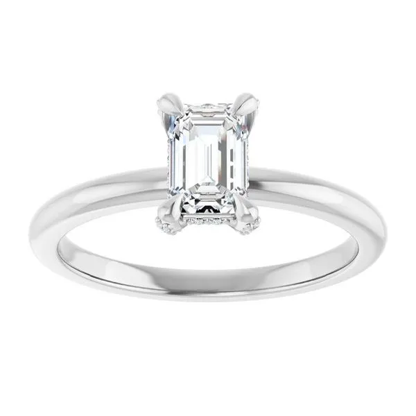 Claw-Prong Hidden Halo-Style Engagement Ring Image 3 Futer Bros Jewelers York, PA
