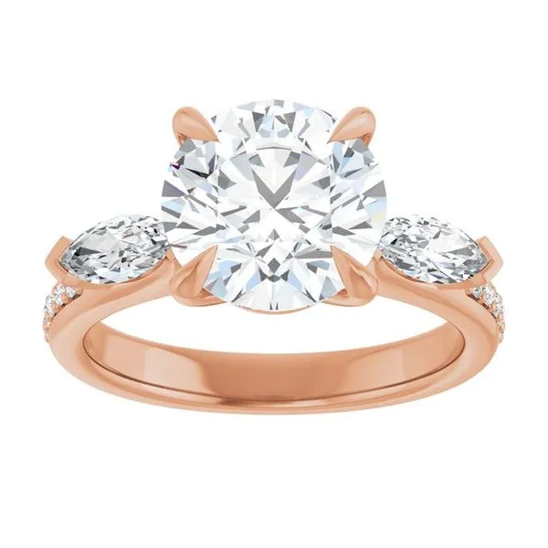 Claw-Prong Three-Stone Engagement Ring Image 3 Shipley's Fine Jewelry Hampstead, MD