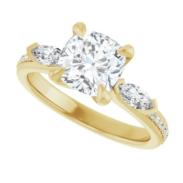 Claw-Prong Three-Stone Engagement Ring Image 5 JF Jones Jewelers Rochester, NY