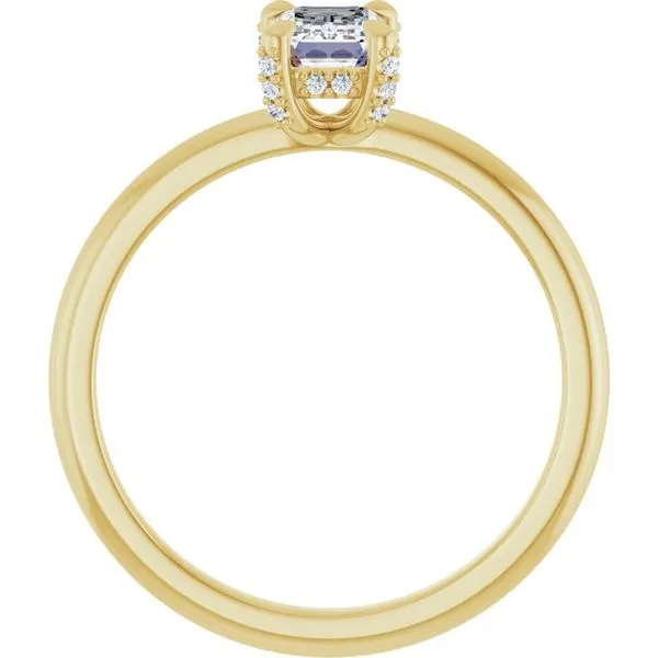 Claw-Prong Hidden Halo-Style Engagement Ring Image 2 J. West Jewelers Round Rock, TX