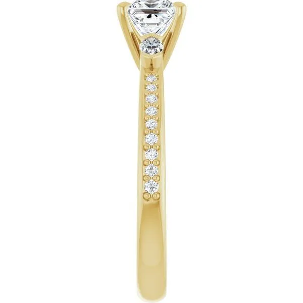 Claw-Prong Three-Stone Engagement Ring Image 4 J. Thomas Jewelers Rochester Hills, MI