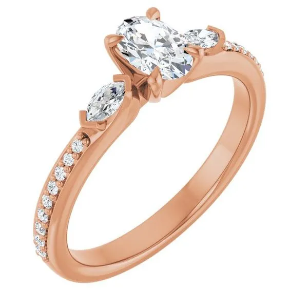Claw-Prong Three-Stone Engagement Ring Northwood Jewelers Northwood, OH