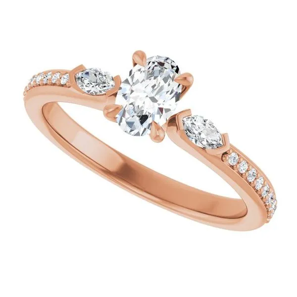 Claw-Prong Three-Stone Engagement Ring Image 5 JF Jones Jewelers Rochester, NY