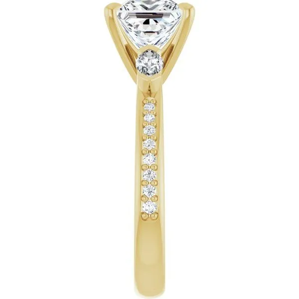 Claw-Prong Three-Stone Engagement Ring Image 4 Don's Jewelry & Design Washington, IA