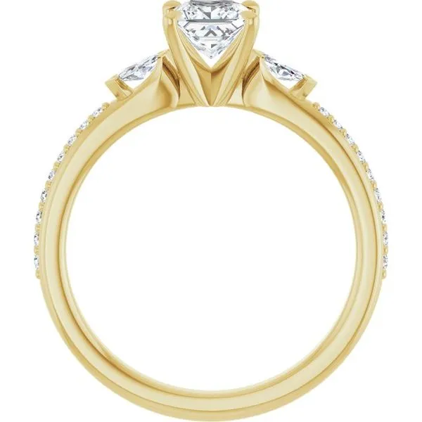 Claw-Prong Three-Stone Engagement Ring Image 2 Raleigh Diamond Fine Jewelry Raleigh, NC