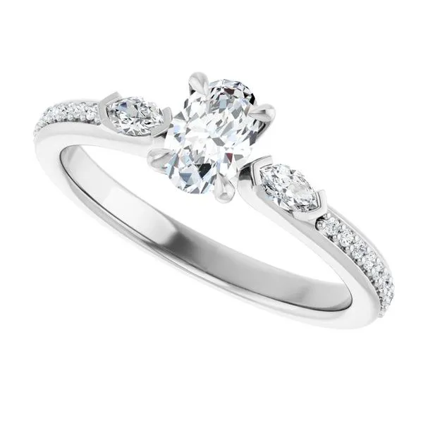 Claw-Prong Three-Stone Engagement Ring Image 5 JF Jones Jewelers Rochester, NY