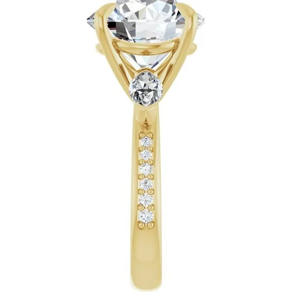 Claw-Prong Three-Stone Engagement Ring Image 4 J. Thomas Jewelers Rochester Hills, MI