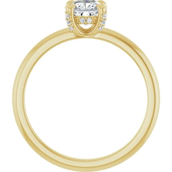 Claw-Prong Hidden Halo-Style Engagement Ring Image 2 J. West Jewelers Round Rock, TX