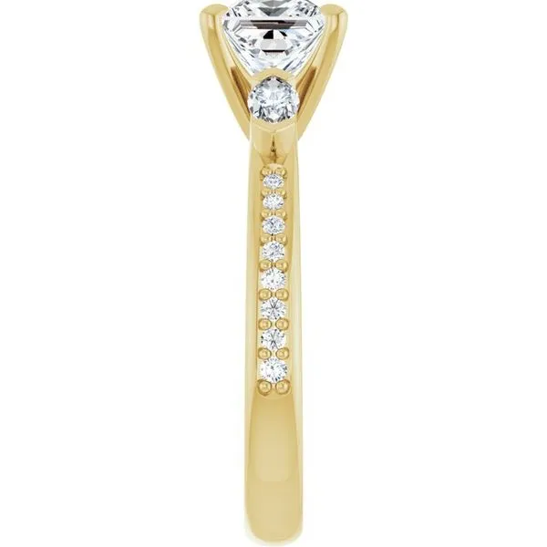 Claw-Prong Three-Stone Engagement Ring Image 4 Northwood Jewelers Northwood, OH