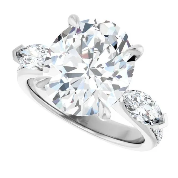 Claw-Prong Three-Stone Engagement Ring Image 5 Raleigh Diamond Fine Jewelry Raleigh, NC