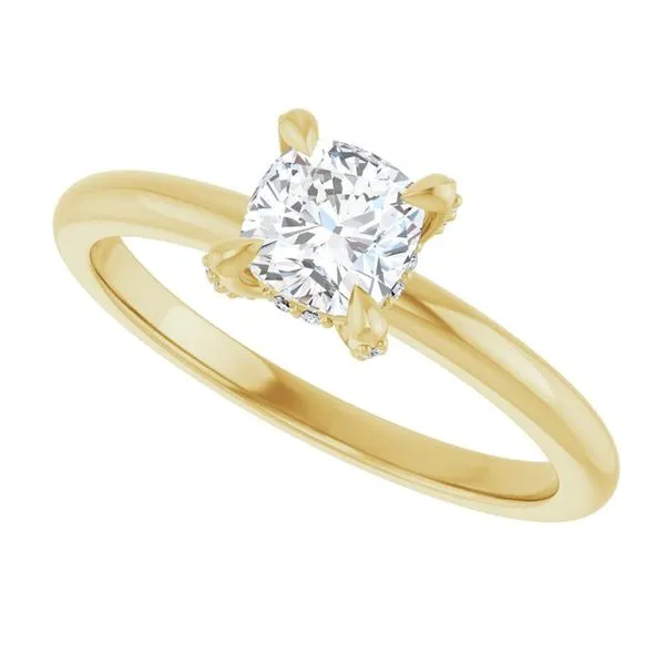 Claw-Prong Hidden Halo-Style Engagement Ring Image 5 Austin's Fine Diamonds & Jewelry Lyndhurst, NJ