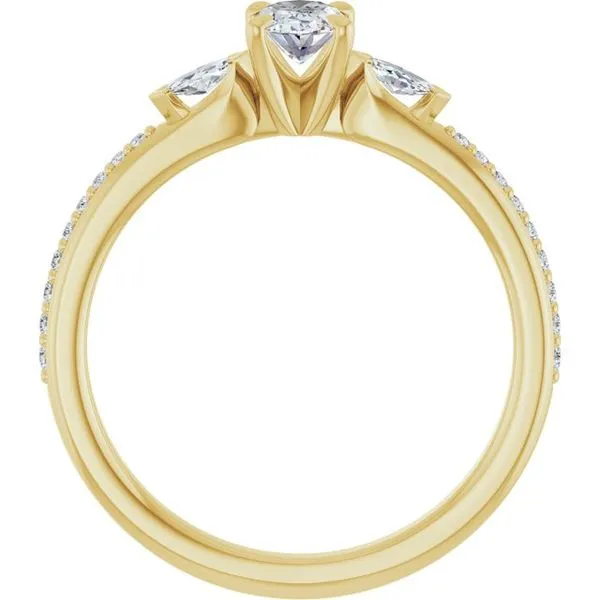 Claw-Prong Three-Stone Engagement Ring Image 2 Jimmy Smith Jewelers Decatur, AL