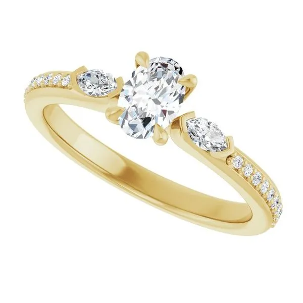 Claw-Prong Three-Stone Engagement Ring Image 5 Raleigh Diamond Fine Jewelry Raleigh, NC