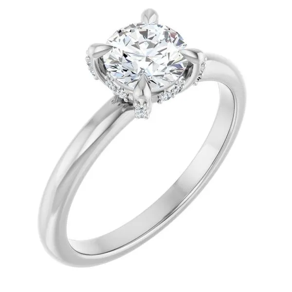 Claw-Prong Hidden Halo-Style Engagement Ring Don's Jewelry & Design Washington, IA