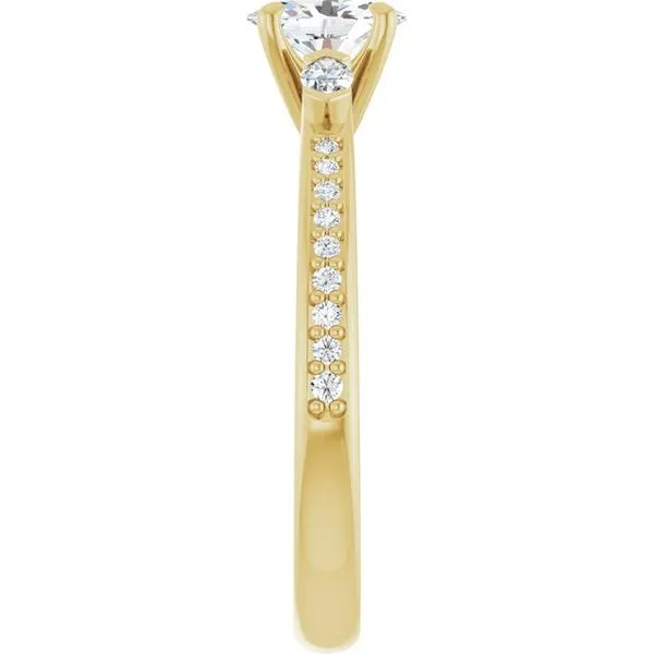 Claw-Prong Three-Stone Engagement Ring Image 4 Jimmy Smith Jewelers Decatur, AL