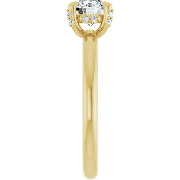 Claw-Prong Hidden Halo-Style Engagement Ring Image 4 Don's Jewelry & Design Washington, IA