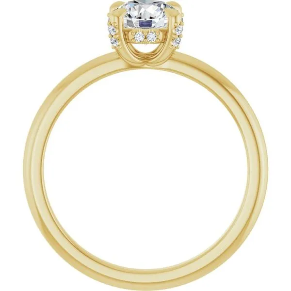 Claw-Prong Hidden Halo-Style Engagement Ring Image 2 J. West Jewelers Round Rock, TX