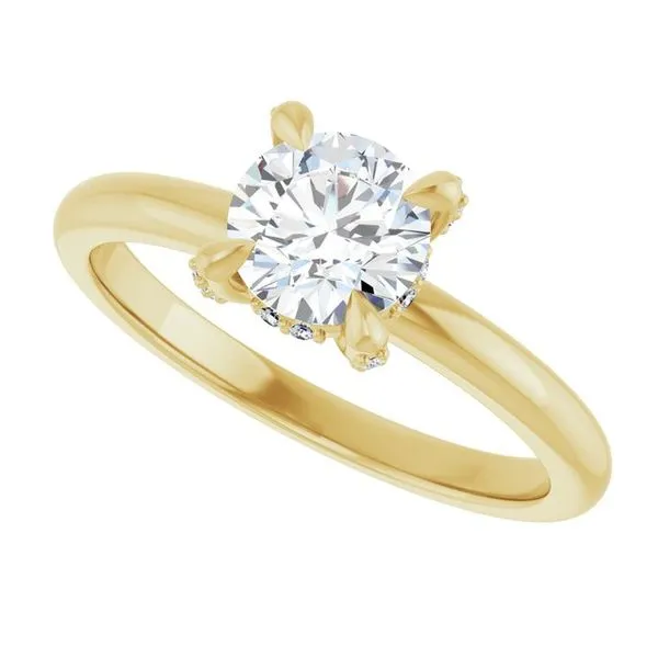 Claw-Prong Hidden Halo-Style Engagement Ring Image 5 Banks Jewelers Burnsville, NC