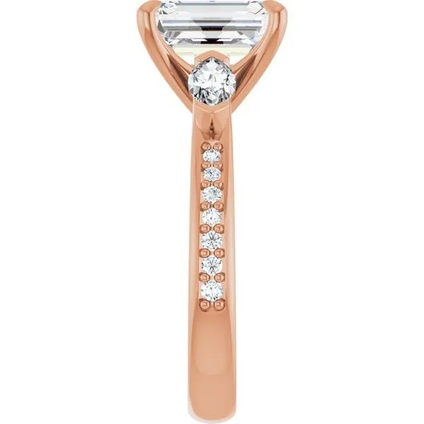 Claw-Prong Three-Stone Engagement Ring Image 4 Raleigh Diamond Fine Jewelry Raleigh, NC