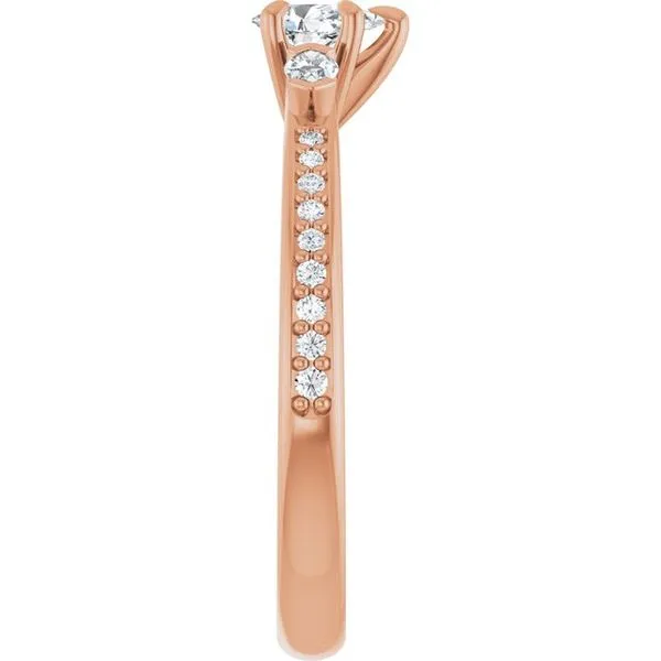 Claw-Prong Three-Stone Engagement Ring Image 4 J. Thomas Jewelers Rochester Hills, MI