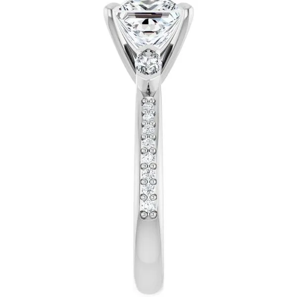 Claw-Prong Three-Stone Engagement Ring Image 4 Northwood Jewelers Northwood, OH