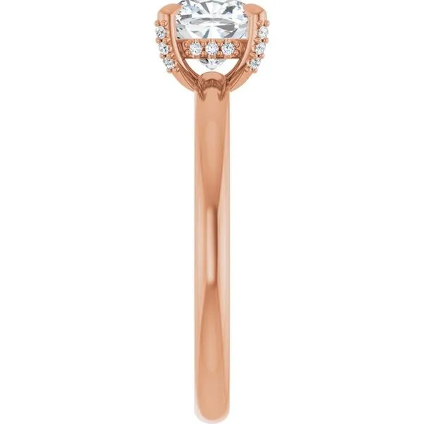 Claw-Prong Hidden Halo-Style Engagement Ring Image 4 Michael Szwed Jewelers Longmeadow, MA