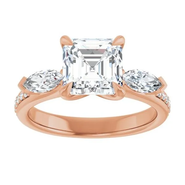Claw-Prong Three-Stone Engagement Ring Image 3 Mark Jewellers La Crosse, WI