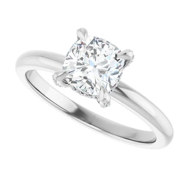 Claw-Prong Hidden Halo-Style Engagement Ring Image 5 Vulcan's Forge LLC KANSAS CITY, MO