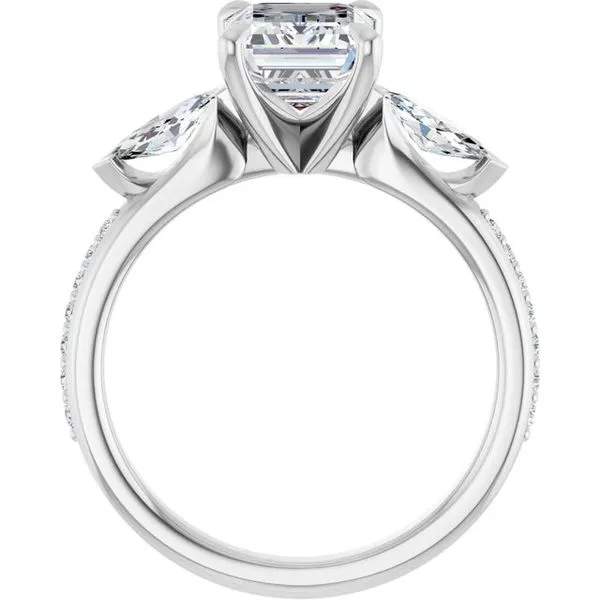 Claw-Prong Three-Stone Engagement Ring Image 2 Vulcan's Forge LLC KANSAS CITY, MO
