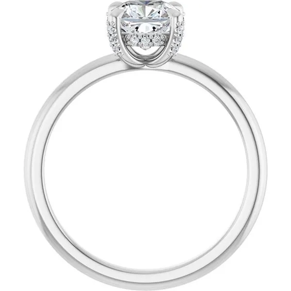 Claw-Prong Hidden Halo-Style Engagement Ring Image 2 Arezzo Jewelers Elmwood Park, IL
