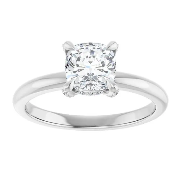 Claw-Prong Hidden Halo-Style Engagement Ring Image 3 Arezzo Jewelers Elmwood Park, IL
