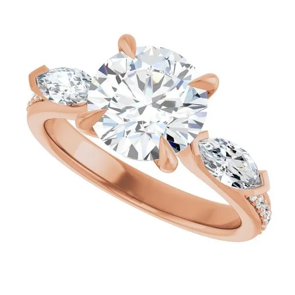 Claw-Prong Three-Stone Engagement Ring Image 5 Natale Jewelers Sewell, NJ