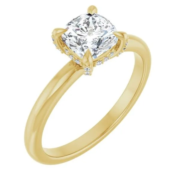 Claw-Prong Hidden Halo-Style Engagement Ring Natale Jewelers Sewell, NJ
