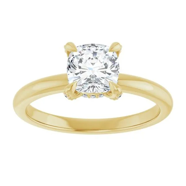Claw-Prong Hidden Halo-Style Engagement Ring Image 3 Futer Bros Jewelers York, PA
