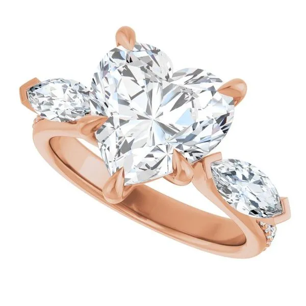 Claw-Prong Three-Stone Engagement Ring Image 5 Shipley's Fine Jewelry Hampstead, MD