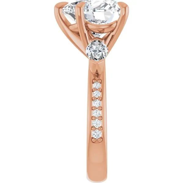 Claw-Prong Three-Stone Engagement Ring Image 4 J. Thomas Jewelers Rochester Hills, MI