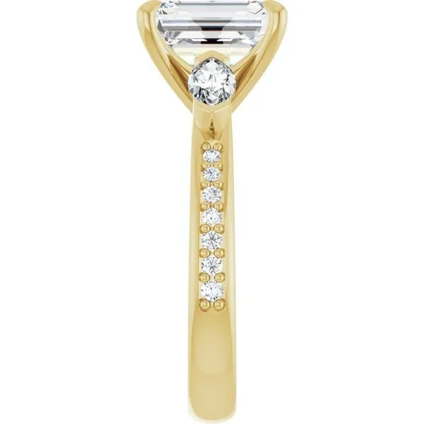 Claw-Prong Three-Stone Engagement Ring Image 4 Northwood Jewelers Northwood, OH