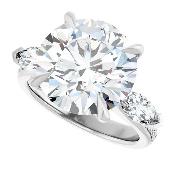 Claw-Prong Three-Stone Engagement Ring Image 5 JF Jones Jewelers Rochester, NY