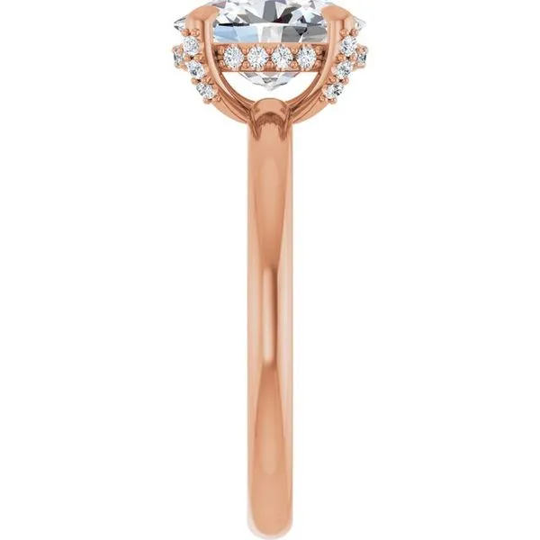 Claw-Prong Hidden Halo-Style Engagement Ring Image 4 Hudson Valley Goldsmith New Paltz, NY