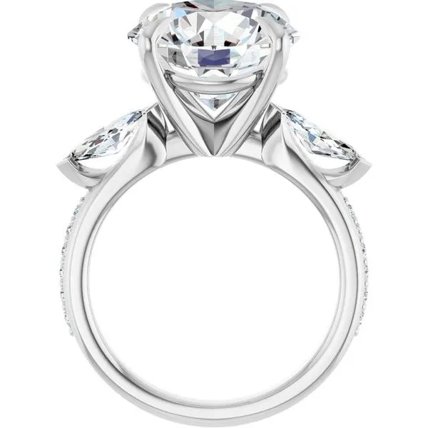 Claw-Prong Three-Stone Engagement Ring Image 2 Jimmy Smith Jewelers Decatur, AL