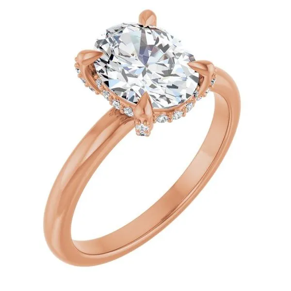 Claw-Prong Hidden Halo-Style Engagement Ring Arezzo Jewelers Elmwood Park, IL