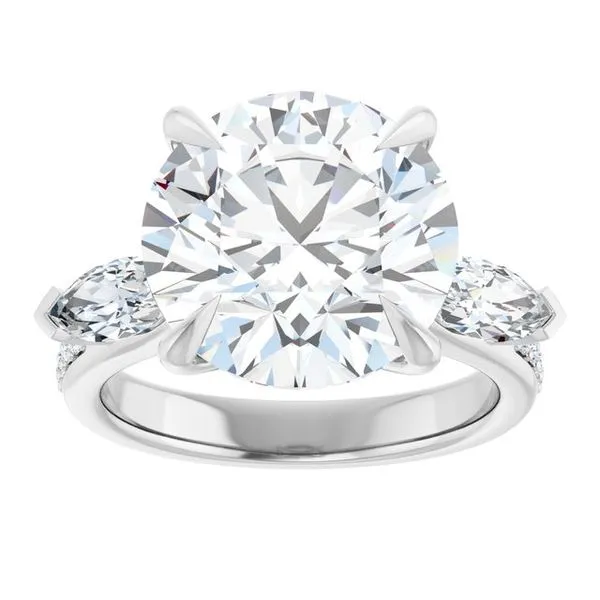 Claw-Prong Three-Stone Engagement Ring Image 3 Clater Jewelers Louisville, KY